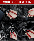 WiseUp 4 Piece Hose Clamp Pliers Set Including 27 Inch Long Reach Spring Clamp Pliers Clic R Type Pliers Hose Remover And Flat Band Clamp Tool For Automotive Fuel Oil Coolant And Radiator Hoses in use