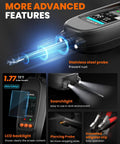 All In One Automotive Power Circuit Probe Tester Kit For Cars 12/24V with stainless steel probe and LCD features.