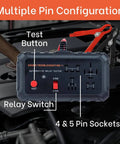 Automotive Relay Tester With Puller For 12V Cars And Trucks, DIY Friendly Relay Diagnostic Tool with pin configuration