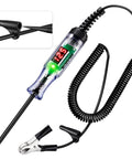Compact automotive test light with a 3 to 48V LED digital display for quick battery checks, alternator tests, and wiring diagnostics