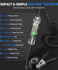 Automotive Test Light With Wide Range 3 To 70V LED Digital Voltage Display, Pro Grade Circuit Tester with visible features and components