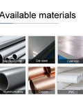 Materials compatible with Nine Step Drill Bit: stainless steel, die steel, cast iron, aluminum alloy, copper, PVC.