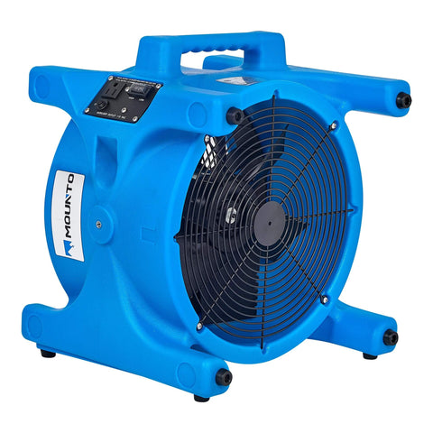 AM20DF By MOUNTO Powerhouse 0.2 HP 1800 CFM Axial Air Mover Blower Fan For Drying, Ventilation And Cooling, blue casing