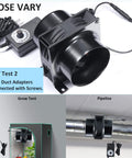 4 Inch Axial Exhaust Fan 120mm 12V With Dual Ball Bearings 3000RPM For DIY Soldering 3D Laser And Paint Booth Kit 141 CFM PWM Dimmer Included Duct Adapters Mesh Ready To Go in various setups including grow tent and pipeline installation.