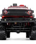 Front view of AXIAL SCX24 Servo Metal Gear EMAX Servo Steering Servo with Servo Mount Bracket and Arm SCX24 Upgrade Parts in black.