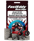 Axial SCX6 Trail Honcho Sealed Bearing Kit Upgrade With FastEddy Bearings packaging, chrome steel bearings visible in front