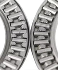 Close-up of 4 Sets AXK2035 Thrust Needle Roller Bearings with Washers, 20mm Bore, 35mm Outer Diameter, Chromium Steel Rollers
