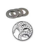 4 Sets AXK2035 Thrust Needle Roller Bearings With Washers, 20mm Bore, 35mm Outer Diameter, steel rollers in precision machinery