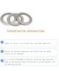 Two Pack AXK6085 High Precision Thrust Needle Roller Bearings With Washers Bearing Steel For Electric Drills Angle Grinders