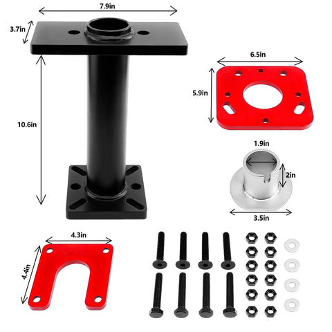 Heavy Duty Complete Axle Bearing Puller And Installer Kit With Abs Tone Ring Driver And Adapter Plate For 1995 To 2020 4Runner Tacoma Tundra Hilux Full Bearing Removal Tool Set With All Fasteners And Accessories, showing all components and dimensions