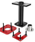 Heavy Duty Complete Axle Bearing Puller And Installer Kit With Abs Tone Ring Driver And Adapter Plate For 1995 To 2020 4Runner Tacoma Tundra Hilux Full Bearing Removal Tool Set With All Fasteners And Accessories, showing components