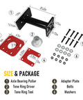 Rear Axle Bearing Puller And Installer Tool For Toyota 4Runner Tacoma Tundra Hilux T100 With ABS Tone Ring, tool components