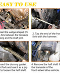 Step-by-step use of 2 Piece Axle Popper Kit Inner CV Axle Removal Tool Set Fit for Front Wheel Drive Vehicles.
