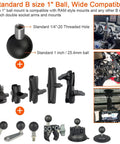 B Size One Inch Ball Adapter With One Quarter Twenty Female Threaded Hole For 1 Inch Ball Socket Arm Systems, mounts, and accessories.