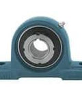 Front view of Single Unit UKP313 pillow block with HS2313 2-3/8 in wide inner ring concentric adapter sleeve locking, heavy duty cast iron housing.