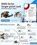 Heavy Duty Storeroom Door Lever Lockset For Commercial Use ANSI Grade 2 BHMA Grade 2 ADA Compliant UL 3 Hour Fire Rated Satin Chrome Finish Two Pack Suitable For High Traffic Areas And Commercial Building Doors product features and certificate