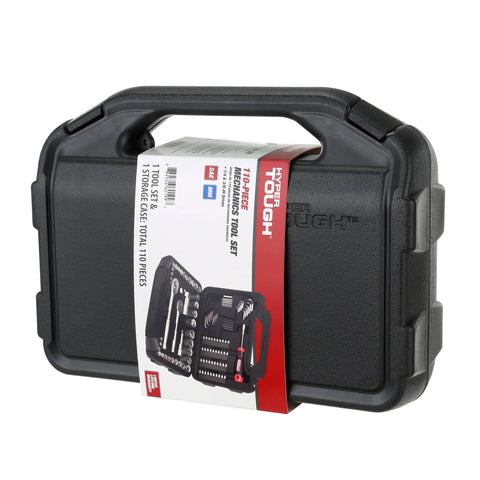 110 Piece Drive Mechanic Socket Set With SAE And Metric Sockets, Chrome Vanadium Build
