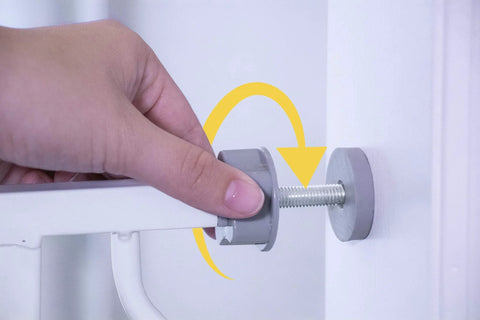Adjusting the Extra Wide Baby Gate For Doorways And Bottom Of Stairs Adjustable From 29 To 38 Inches 30 Inches Tall With 6 Inch Extension
