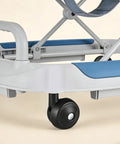 Close-up of a baby walker with 4 Pcs Baby Walker Replacement Wheels Set Quiet Wear Resistant Plastic Casters installed
