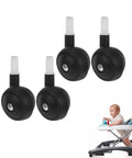 Replacement Baby Walker Wheels Set 4 Plastic Stroller Wheel Casters for Baby Trolley and Furniture Front and Back Fits 0.38 Inch
