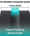 Back Roller Wheel Set For Deep Tissue Massage And Back Stretching, Three Pack Yoga Roller showing 120mm width with spinal canal