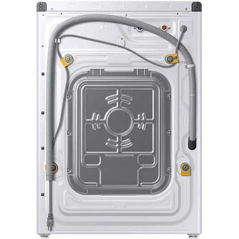 Back view of efficient 4.5 cu ft front-load washer with Vibration Reduction Technology, showing ENERGY STAR components and wiring