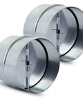 4 Inch Backdraft Damper Duct 2 Pack One Way Airflow Insert For Ducting In Range Hoods Bathrooms Fans And Kitchen Fans Heavy Duty Galvanized Steel With Stainless Steel Axis And Spring Easy Install