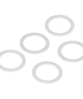 Badge Machine Gasket Set For DIY Badges 32mm 37mm 44mm 58mm R Mold Compatible Pack Of 5 shown in durable plastic rings format.