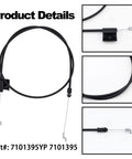 Bail Cable Replacement For 22 Inch Lawn Mowers Direct Fit For Briggs And Stratton Snapper Murray 7101395YP details view