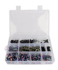 ✝️ BAIONE Fairing Bolt Kit 195PCS in case, stainless steel M5 M6 motorcycle windscreen screws, titanium color, for Yamaha Honda