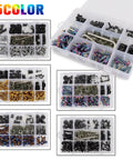 BAIONE Fairing Bolt Kit 195PCS Stainless Steel M5 M6 Motorcycle Windscreen Fairing Screws in assorted colors.