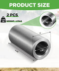 Two Pack Bale Spear Weld On Sleeves, 4.25 Inch Length, 1.96 Inch Outer Diameter, steel sleeve dimensions diagram