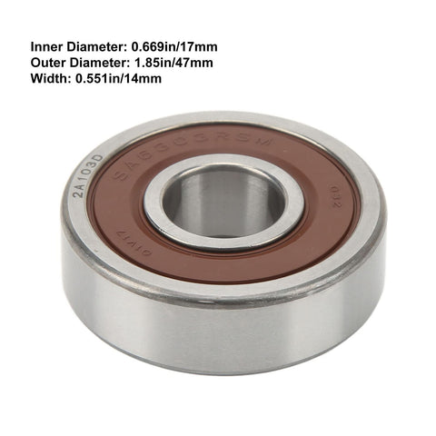 Beefy Heavy Duty 6303 2RS Ball Bearing With Aluminum Alloy Construction For Maximum Durability And Low Friction Premium Replacement Bearing For Automotive Generators And Electrical Systems
