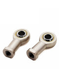 Built Tough Ball Bearing Rod End Joint With Internal Thread Metric Female Cylinder Fisheye Connector For M4 M5 M6 M8 M10 And M12x1.25 Thread, Industrial Grade Fit For Machinery And CNC, VXAXPOHZA, showing two metal connectors on white background.