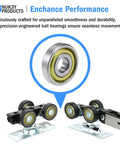 Bypass Sliding Door Hardware With Soft Close And Finger Pulls Aluminum Track Two Way Soft Close With Ball Bearing Wheels