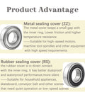 Ball Bearings Assortment Kit 44 Pieces 7 Sizes Deep Groove Carbon Steel product detailing metal and rubber sealing covers