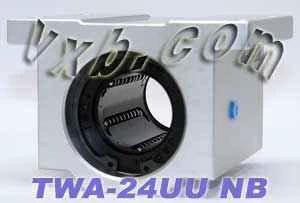 ✝️ NB TWA24UU 1-1/2" Ball Bushing Block Linear Motion with aluminum housing, front view, ideal for automation systems, 1-pack.