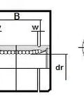 Technical diagram of ✝️ NB SW24UU 1-1/2" Bore Ball Bushings Linear Motion with dimensions for automation and mechanical systems.