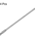 4 Pcs Ball End Hex Screwdriver Bits 4mm H4.0 With 1/4 Inch Hex Shank 150mm Long Magnetic Ball Head Industrial Grade S2 Steel