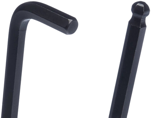 Close-up of Long Arm Ball End Hex Key Set 26 Piece Metric And Standard Sizes Chrome Vanadium Steel Black Oxide Finish