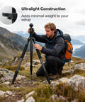 Photographer using Ball Head Conversion Kit With Ball Head Mount And Arca Swiss Saddle Mount Exclusively For The Original Tripod outdoors