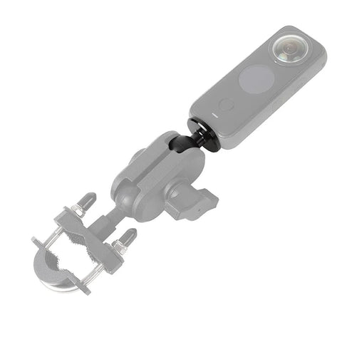 Universal Ball Head Mount Adapter For Action Cameras From 20mm 17mm 15mm And 13mm To One Quarter Inch Screw mounted with camera