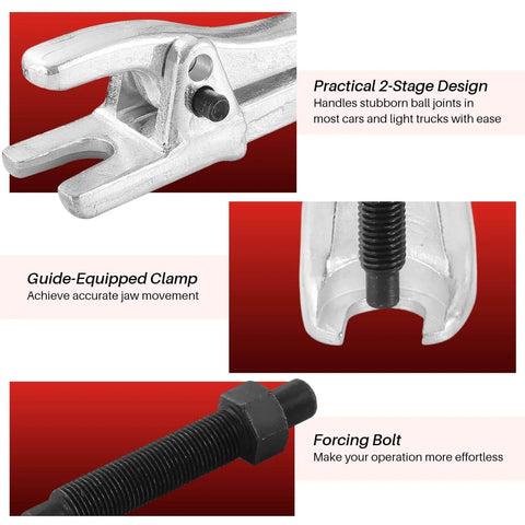 5 In 1 Front End Service Tool Kit With Ball Joint Separator Pitman Arm Puller Tie Rod End Remover And More Heavy Duty Auto Repair Set