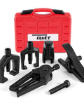 5-in-1 Ball Joint Separator, Pitman Arm Puller, Tie Rod End Tool Set for Front End Service, Splitter Removal Kit with case