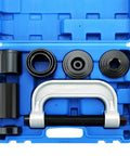 Heavy Duty Ball Joint Removal Tool And U Joint Press Kit With 4 Wheel Drive Adapters for 2WD and 4WD vehicles in blue case