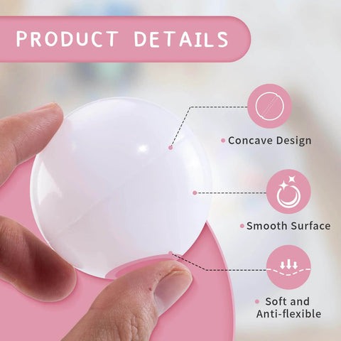 Close-up of hand holding a white ball from Balls for Ball Pit Pack of 50 - BPA Free, Crush Proof Plastic Balls, highlighting smooth surface.