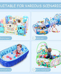 Children playing in a ball pit with 50 pcs Ball Pit Balls Plastic Balls for Ball Pit, BPA Free Ocean Ball for Toddlers - 7 Colors