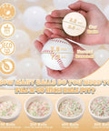 Hand holding Ball Pit Balls Plastic Playballs for Baby Toddlers Kids Boys Girls Playhouse Decor Play Pool Fun Phthalate-Free BPA-Free Bath Toy White Beige Transparent,100 Balls comparison with baseball.