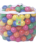 Ball Pit Balls for Kids, 200 Pack - Plastic Refill Balls, Phthalate & BPA Free, Reusable Storage Bag with Zipper, Gift for Toddlers and Kids for Ball Pit, Bright Colors in mesh bag.