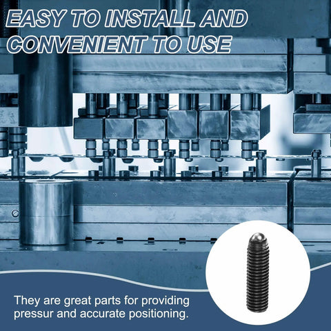 Image of industrial setup showcasing 10 Pcs M12 X 40mm Screw Thread Ball Plunger High Carbon Steel Hex Socket Spring Plunger.